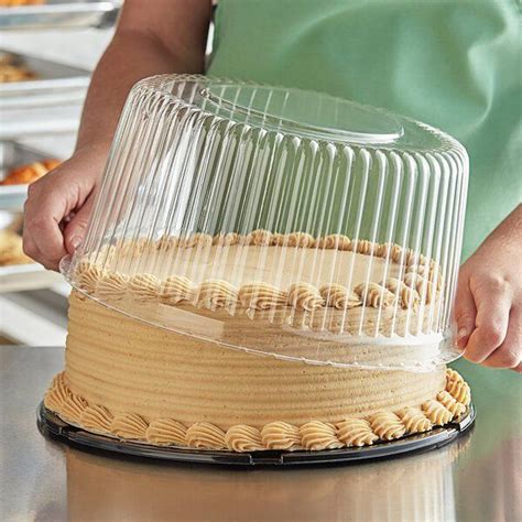 20 Choice 10 High Dome Cake Display Container With Clear Dome Lid