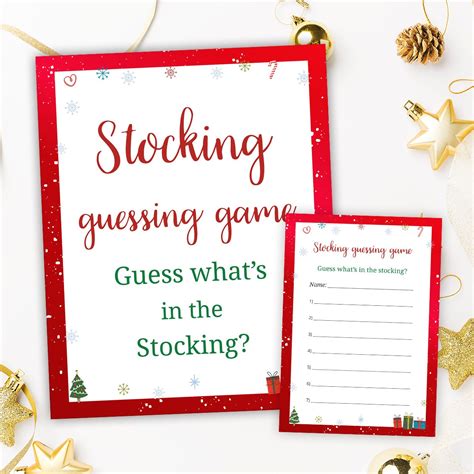 Christmas Stocking Guessing Game Fun Holiday Activities