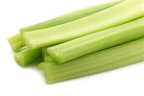 Fresh Celery Stems Stock Photo Image Of Leaves Isolated 53844350