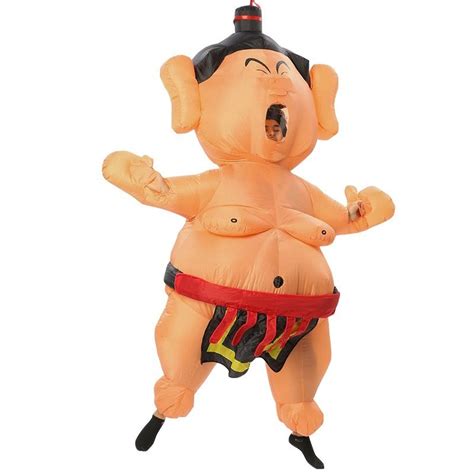 sumo inflatable costume halloween christmas fancy blow up fat suit for adult yellow skin
