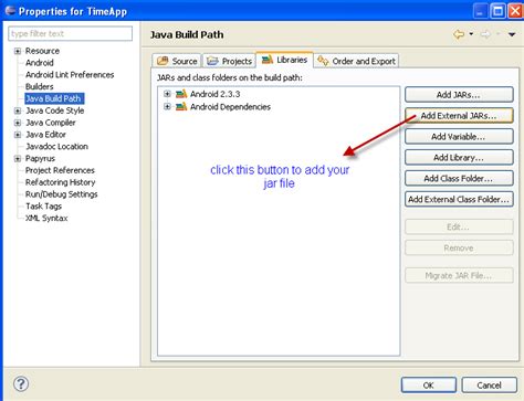 如何在 Eclipse 的 classpath 中放入 jar