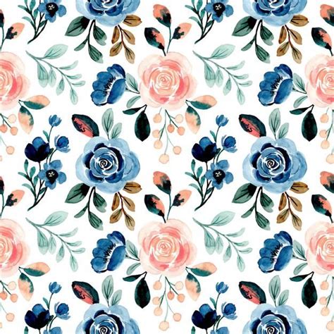Premium Vector Beautiful Seamless Pattern With Rose Floral Watercolor