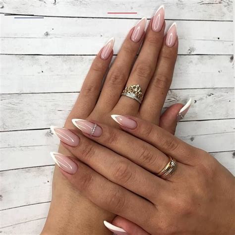 Almond Nails Designs In French Manicure Nails Stylish Nails