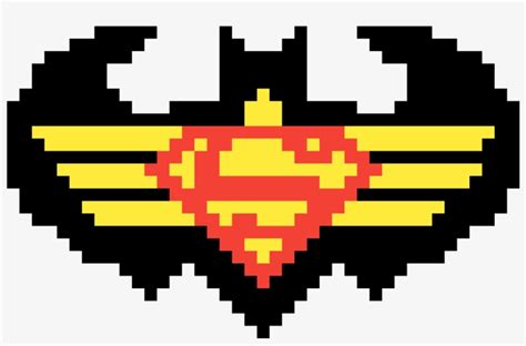 Batman V Superman Superhero Logo Pixel Art 1200x1200 Png Download