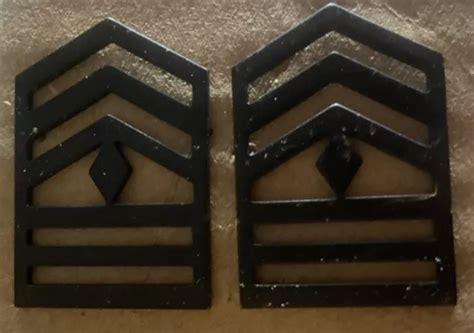 Us Army Rotc Jrotc Rank Insignia Pins Pair Subdued Cadet Master