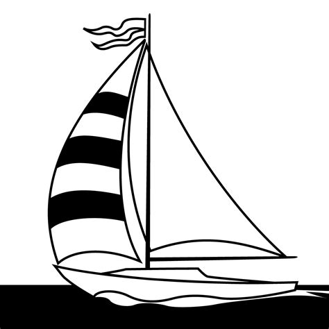 Drawing A Simple Sailboat Clipart Best