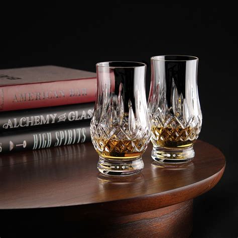 Waterford Crystal Lismore Whiskey Tasting Footed Tumblers Pair Cashs Of Ireland