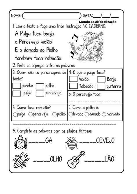 Pequeno Texto Com Interpretação Para O 2º Ano