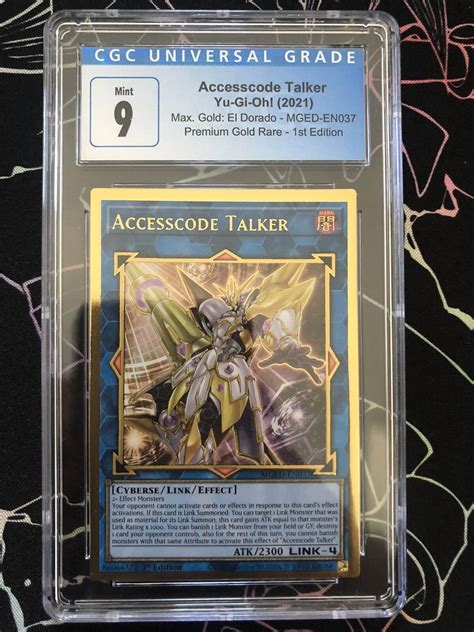 Yu Gi Oh Accesscode Talker MGED EN St Edition Gold Rare CGC MINT EBay