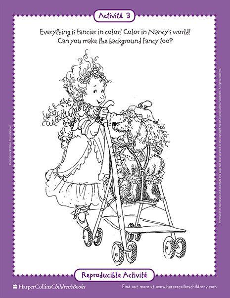 Color your favorite disney junior characters. Fancy Nancy and the Posh Puppy - Printable Coloring Sheet ...