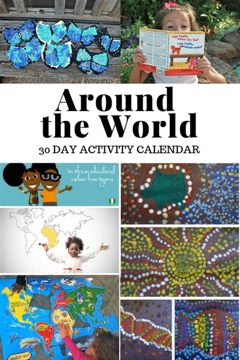 Free Download Around The World In 30 Days Activity Calendar In 2020