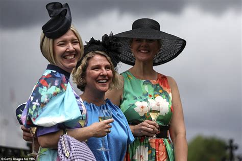 Melbourne Cup Glam Ladies Show Fashion At Flemington As Other