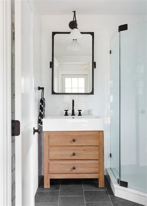Black And White Modern Farmhouse Bathroom Ideas Pickled Barrel