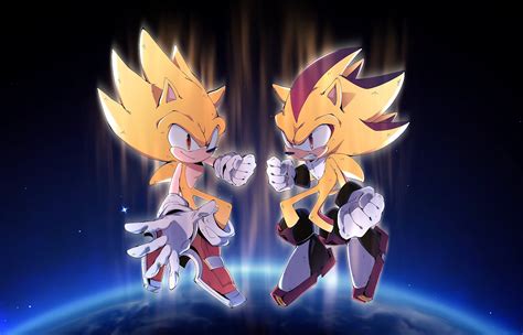 Sonic The Hedgehog Shadow The Hedgehog Super Sonic And Super Shadow