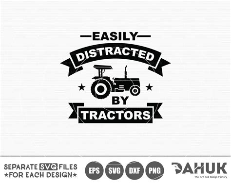 Farm Tractor Svg Easily Distracted By Tractors Tractors Svg Etsy