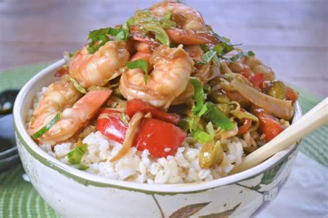 Asian Shrimp Rice Bowls Recipe Food Fanatic