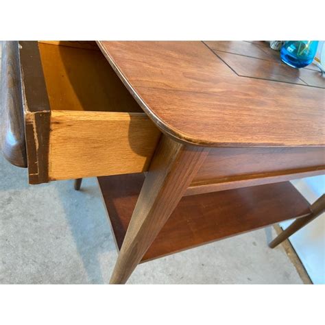 Vintage Mid Century Stanley Furniture Walnut End Tables A Pair Chairish