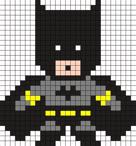 Batman Kandi Pattern Pixel Art Pattern Pixel Art Canvas Patterns