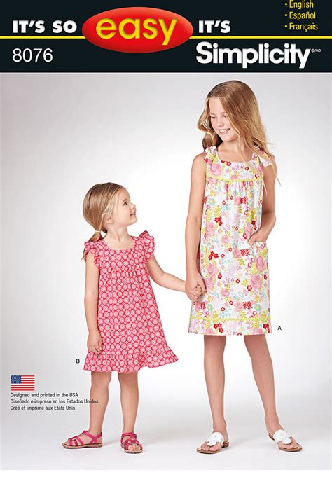 Simplicity 8076 Its So Easy Dresses For Child And Girl