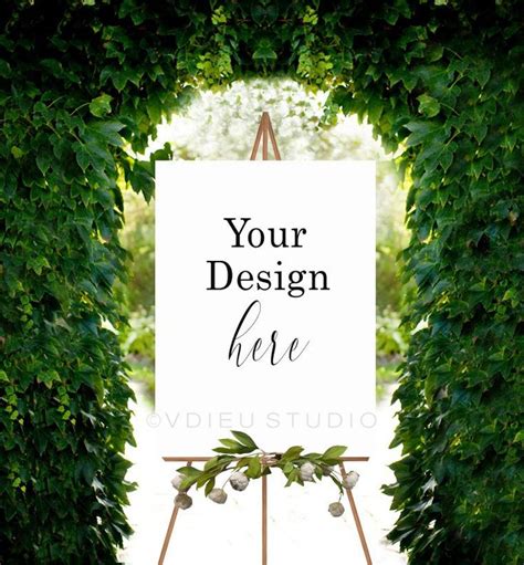 Download Mockup Poster, Wedding Sign Mockup, Ceremony Sign Mockup ...