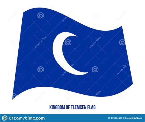 Kingdom Of Tlemcen 1235 1554 Flag Waving Vector Illustration On White