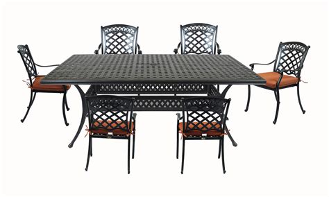 Black Aluminum Patio Table Set 5 Charissa Cm Ot2125 Rt 5pc Furniture Of