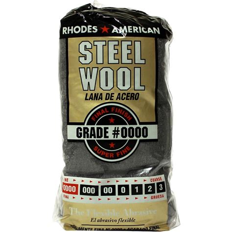 Rhodes American Steel Wool Super Fine Grade 0000 12 Pads