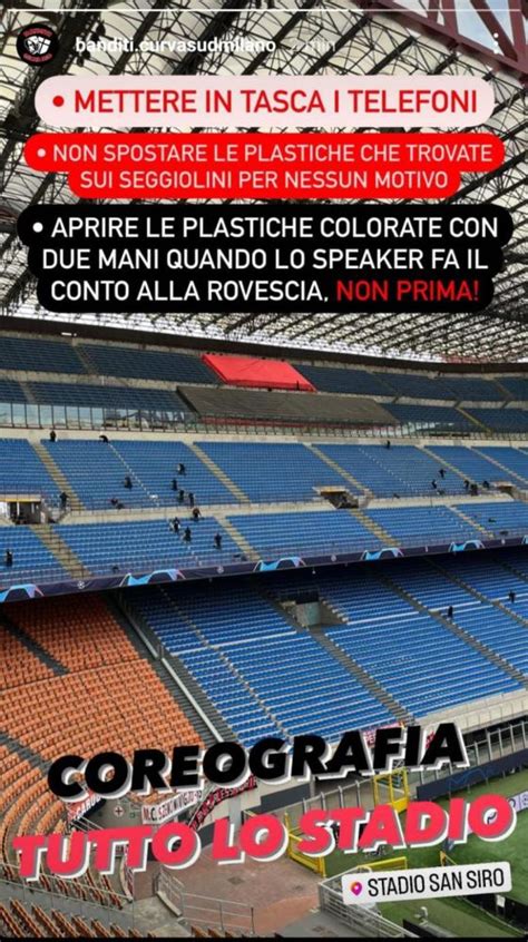 Verso Milan Napoli La Foto Dei Preparativi Della Coreografia