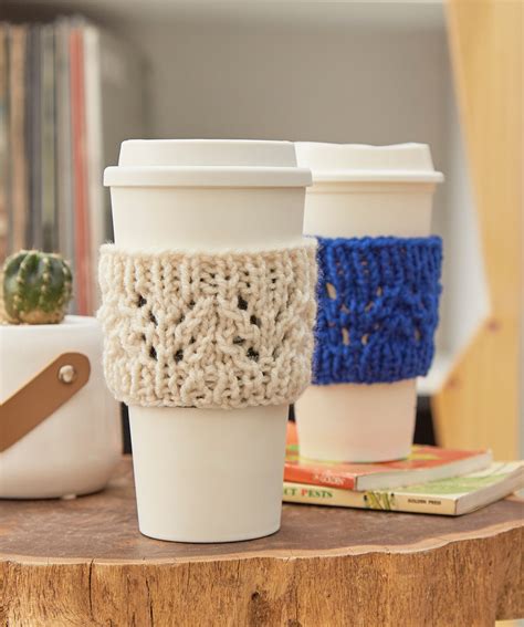 For more experienced knitters, you'll also find designs and techniques that will grow and expand your knowledge. coffee cozy Archives - Knitting Bee (4 free knitting patterns)