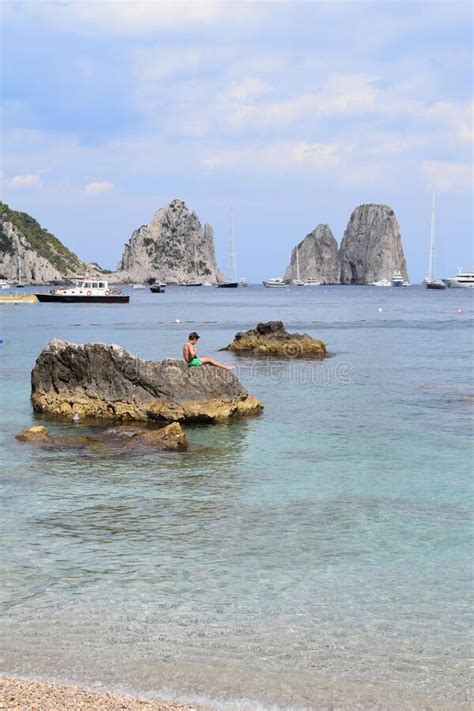 Beautiful Capri Island Italy Amalfi Coast Europe 4 Editorial Stock