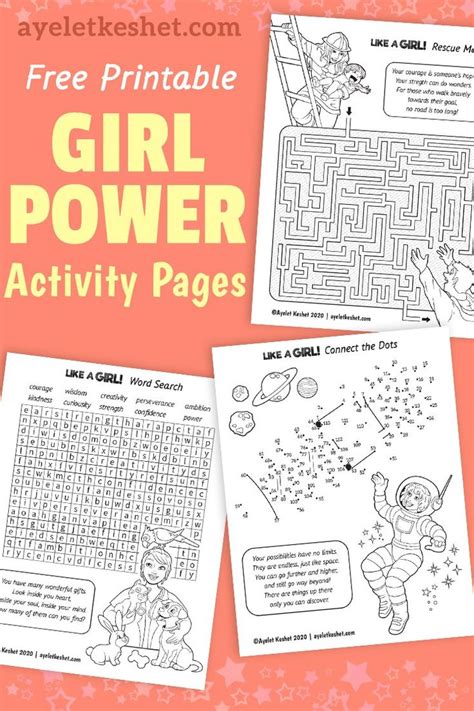 Girl Power Activity Pages For Womens Day Ayelet Keshet
