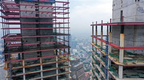 Construction Site High Rise Multi Storey Buildings Under Construction