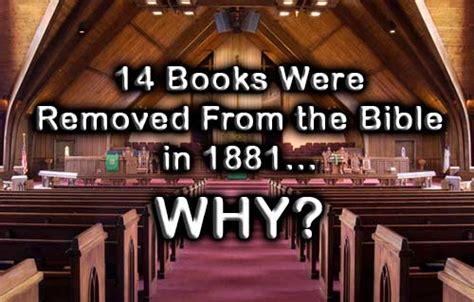 Why Were 14 Books Removed From The Bible In 1881 Rocking Gods House