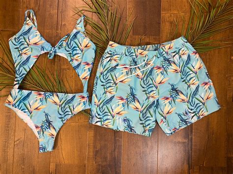 Matching Swimwear Swimsuits For Couples Couples Matching Etsy