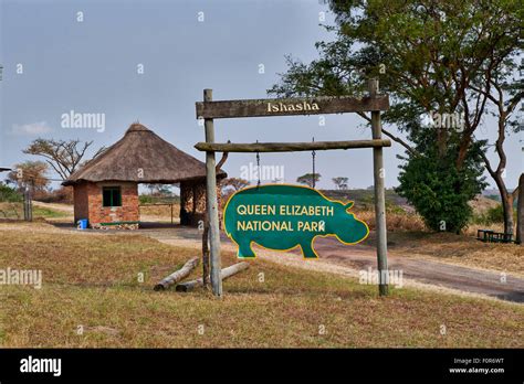 Entrance Gate Ishasha Sector Queen Elizabeth National Park Uganda