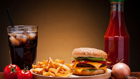 Wallpaper Cheeseburger Fast Food French Fries Cheese Steak Coca