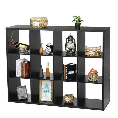 12 Cube Storage Organizer Versatile Wood Bookcase Display Shelves Diy