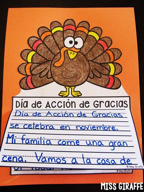 Día De Acción De Gracias Actividades Thanksgiving In Spanish Craft