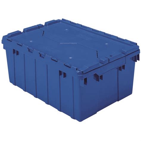 Their lids remain attached to their frame, so there's no chance of losing it in the chaos of the moving process. Akro-Mils Attached Lid Containers | Heavy-Duty Flip Totes ...