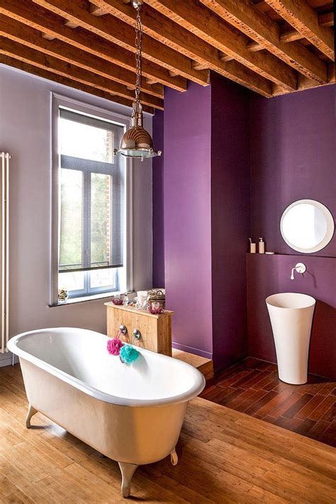 Bathroom Design In Purple Tones And Shades Bathroom