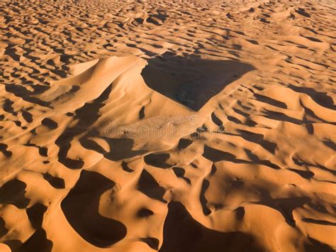 Aerial View On Big Sand Dunes In Desert Stock Image Image Of Evening
