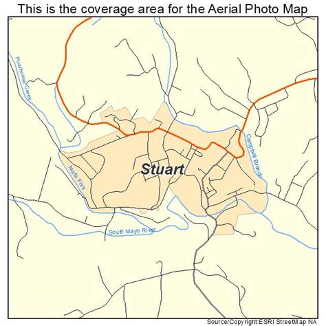 Aerial Photography Map Of Stuart Va Virginia