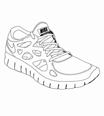 Nike Drawing Shoe Shoes Running Run Vector