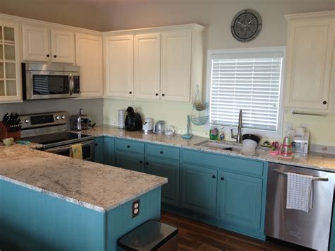 I painted mine while they hung in place, after removing hardware. Finally finished!!! Chalk paint kitchen cabinets- Annie ...