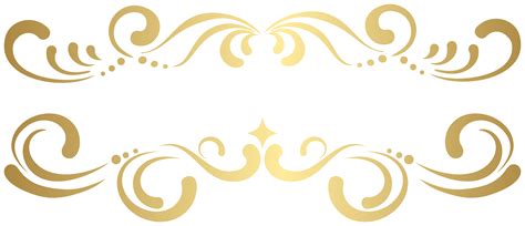Decorative Ornament Gold Transparent Image | Gallery Yopriceville