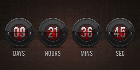Flip Clock Countdown Psd