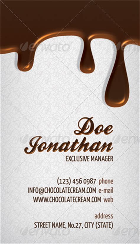 Chocolate Business Card By Artnook Graphicriver