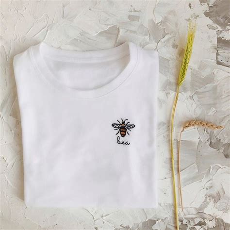 Bee Embroidered T Shirt Save The Bees T For Her Etsy In 2020
