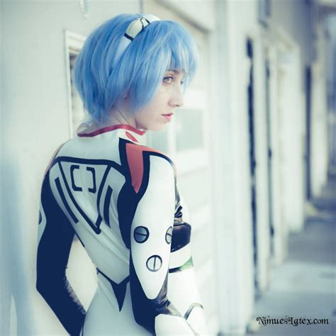Rei Ayanami Complete Latex Cosplay Costume Includes Catsuit And