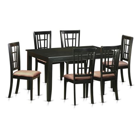 East West Furniture Dudley 7 Piece Rectangular Dining Table Set With